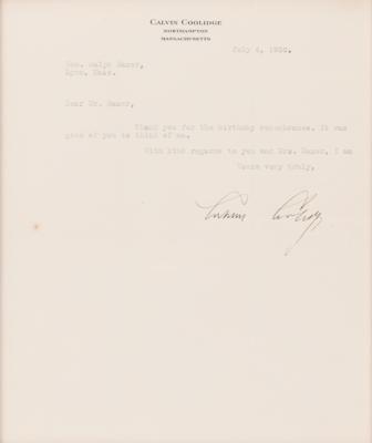 Lot #81 Calvin Coolidge Typed Letter Signed - Image 2