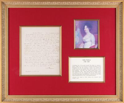 Lot #4 Dolley Madison Autograph Letter Signed