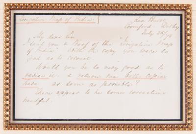 Lot #403 Florence Nightingale Autograph Letter Signed on Map of India - Image 2