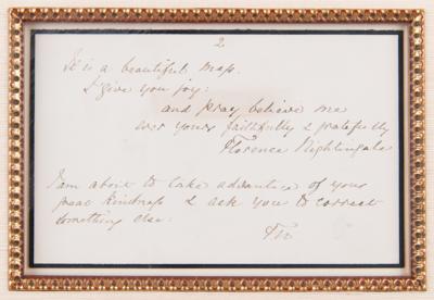Lot #403 Florence Nightingale Autograph Letter Signed on Map of India - Image 3