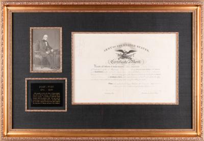 Lot #162 James K. Polk Document Signed as President - Rare Certificate of Merit for Service in the Mexican–American War - Image 1
