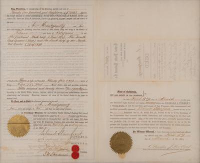 Lot #436 Leland Stanford Document Signed - Image 2