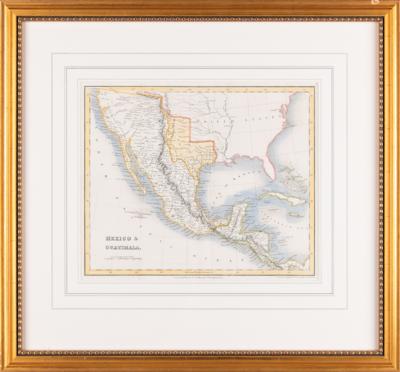 Lot #451 Texas and California: Hand-Colored Map of "Mexico & Guatemala" (c. 1830s-40s) - Image 2