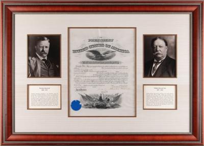 Lot #29 Theodore Roosevelt and William H. Taft Document Signed, Appointing a West Point Math Professor - Image 1