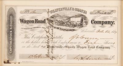 Lot #469 Weaverville & Shasta Wagon Road Company Stock Certificate - Image 2