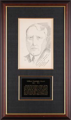 Lot #338 William Randolph Hearst Signed Sketch - Image 1