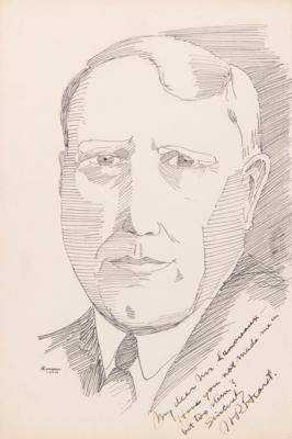 Lot #338 William Randolph Hearst Signed Sketch - Image 2