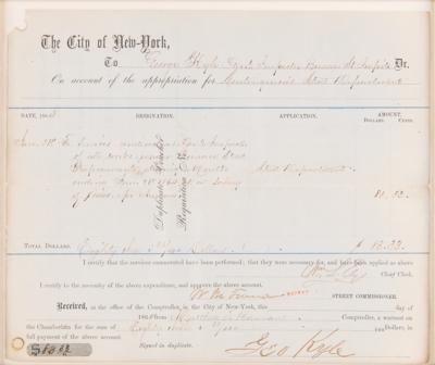 Lot #461 William M. 'Boss' Tweed Document Signed - Image 2