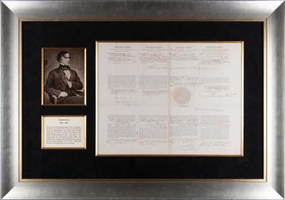 Lot #160 Franklin Pierce Document Signed as