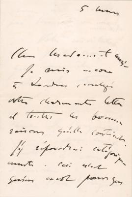 Lot #561 John Singer Sargent Autograph Letter Signed - Image 1