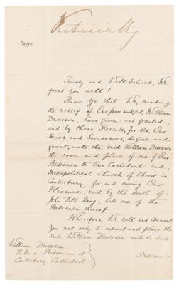 Lot #420 Queen Victoria Letter Signed - Image 1