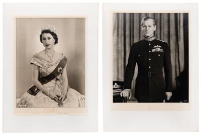Lot #239 Queen Elizabeth II and Prince Philip (2) Oversized Signed Photographs - Image 1