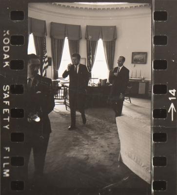 Lot #135 John F. Kennedy and Robert Kennedy Oval Office Contact Sheet Photograph for Life Magazine (1962) - Image 3