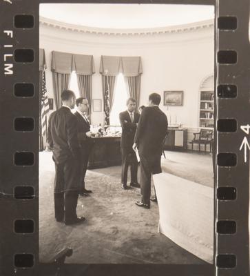 Lot #135 John F. Kennedy and Robert Kennedy Oval Office Contact Sheet Photograph for Life Magazine (1962) - Image 4