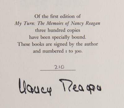Lot #163 Nancy Reagan Signed Book - My Turn (Ltd. Ed.) - Image 2
