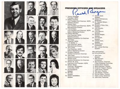 Lot #169 Ronald Reagan Signed Program - Image 1