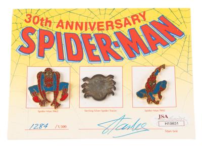 Lot #569 Stan Lee Signed Limited Edition Pin Set