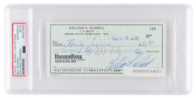 Lot #823 Bill Russell Signed Check