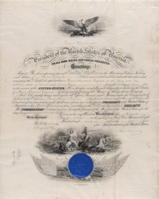 Lot #75 Grover Cleveland Document Signed as President - Image 1