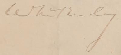 Lot #144 William McKinley Document Signed as Ohio Governor - Image 2