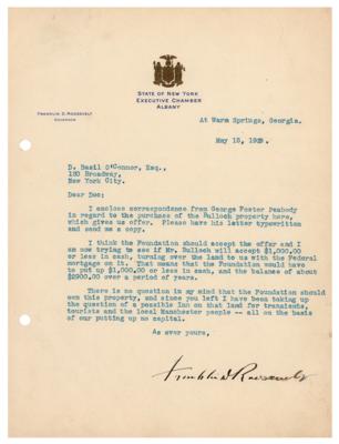 Lot #178 Franklin D. Roosevelt Typed Letter Signed on Expanding Warm Springs - Image 1