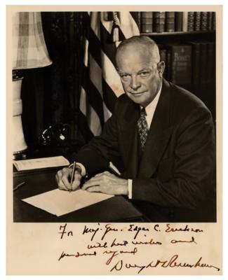 Lot #91 Dwight D. Eisenhower Signed Photograph - Image 1