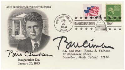 Lot #79 Bill Clinton Signed Inaugural Cover - Image 1