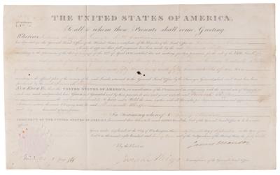 Lot #147 James Monroe Document Signed as President