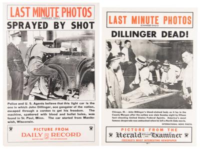 Lot #309 John Dillinger (2) 1934 'Last Minutes Photos' Circulars - Image 1
