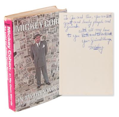 Lot #300 Mickey Cohen Signed Book - Mickey Cohen: