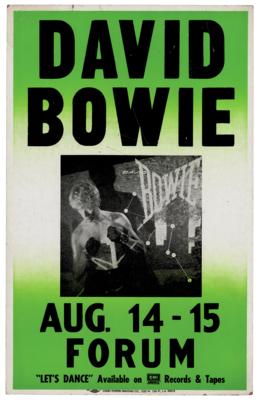 Lot #649 David Bowie 1983 Los Angeles Forum Concert Poster - Image 1