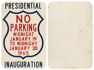Lot #129 Lyndon B. Johnson Presidential Inauguration Street Sign, Invitation, and Parade Ephemera - Image 2