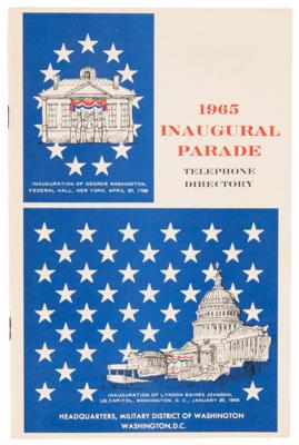 Lot #129 Lyndon B. Johnson Presidential Inauguration Street Sign, Invitation, and Parade Ephemera - Image 4