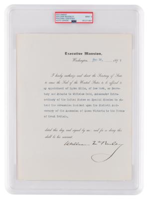Lot #23 William McKinley Document Signed as