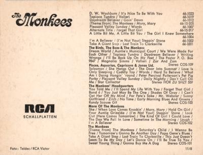Lot #678 The Monkees 1968 RCA Promotional Card - Image 2