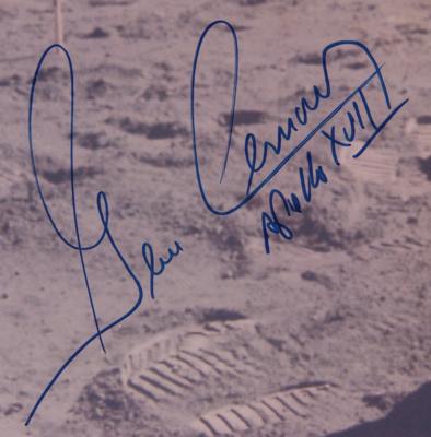 Lot #527 Gene Cernan Signed 'Apollo XVII' Poster - Image 2