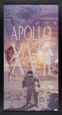 Lot #527 Gene Cernan Signed 'Apollo XVII' Poster - Image 3
