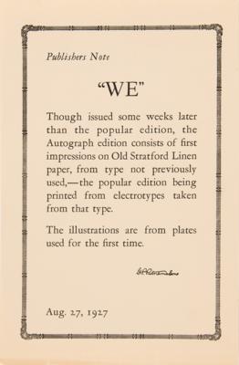 Lot #505 Charles Lindbergh Signed Limited Edition Book - 'WE' - Image 5