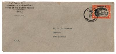 Lot #34 Dwight D. Eisenhower Typed Letter Signed from the Philippines: "I'm assigned to the job, under General MacArthur, of assisting the local government in developing their army" - Image 2