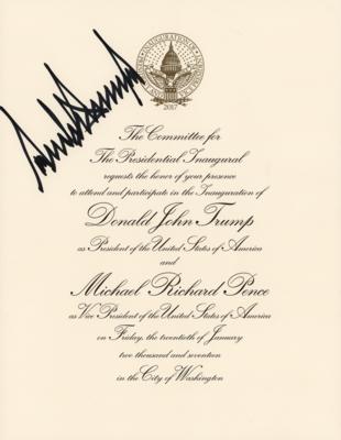 Lot #200 Donald Trump Signed 2017 Presidential Inauguration Invitation - Image 1