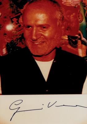 Lot #563 Gianni Versace Signed Photograph