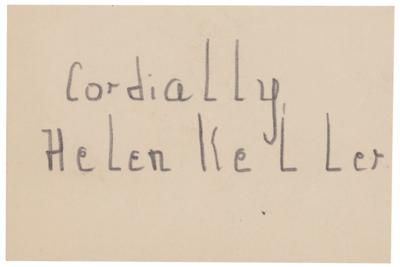 Lot #359 Helen Keller Signature - Image 1