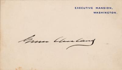 Lot #76 Grover Cleveland Signed Executive Mansion Card - Image 1