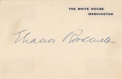 Lot #175 Eleanor Roosevelt Signed White House Card