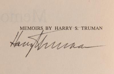 Lot #193 Harry S. Truman Signed Book - Memoirs - Image 2