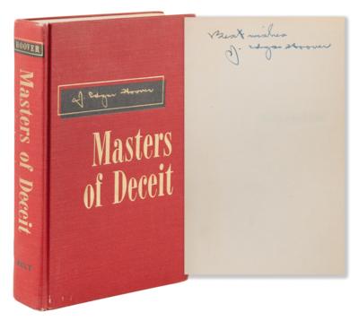 Lot #347 J. Edgar Hoover Signed Book - Masters of Deceit - Image 1