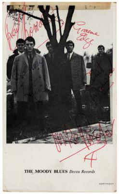 Lot #679 Moody Blues Signed Promotional Card (Original Lineup) - Image 1