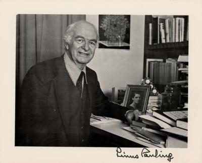 Lot #409 Linus Pauling Signed Photograph - Image 1