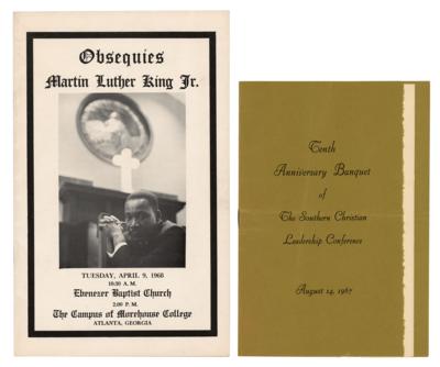 Lot #367 Martin Luther King, Jr.: SCLC Anniversary Banquet and Funeral Programs (2) - Image 1