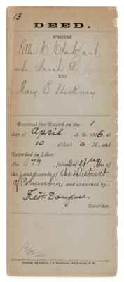 Lot #312 Frederick Douglass Document Signed